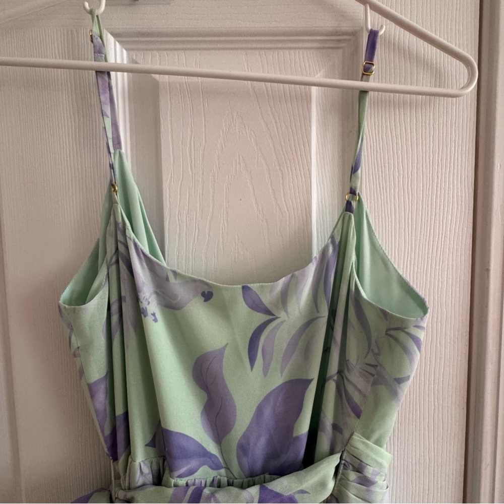 HUTCH Imani Maxi Dress Patina Foliage Green/Lavender Size Small - Picture 12 of 15